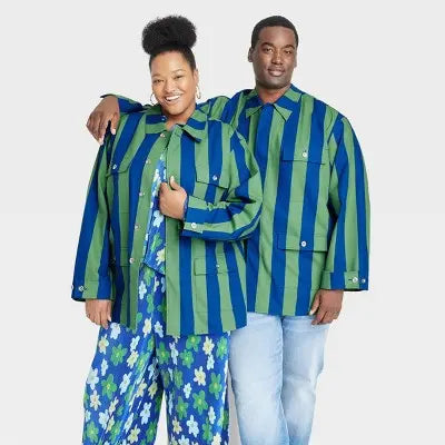 Black History Month Sammy B Plus Size Jacket Blue Striped Stylish and Versatile Target x Sammy BBullseye Deals