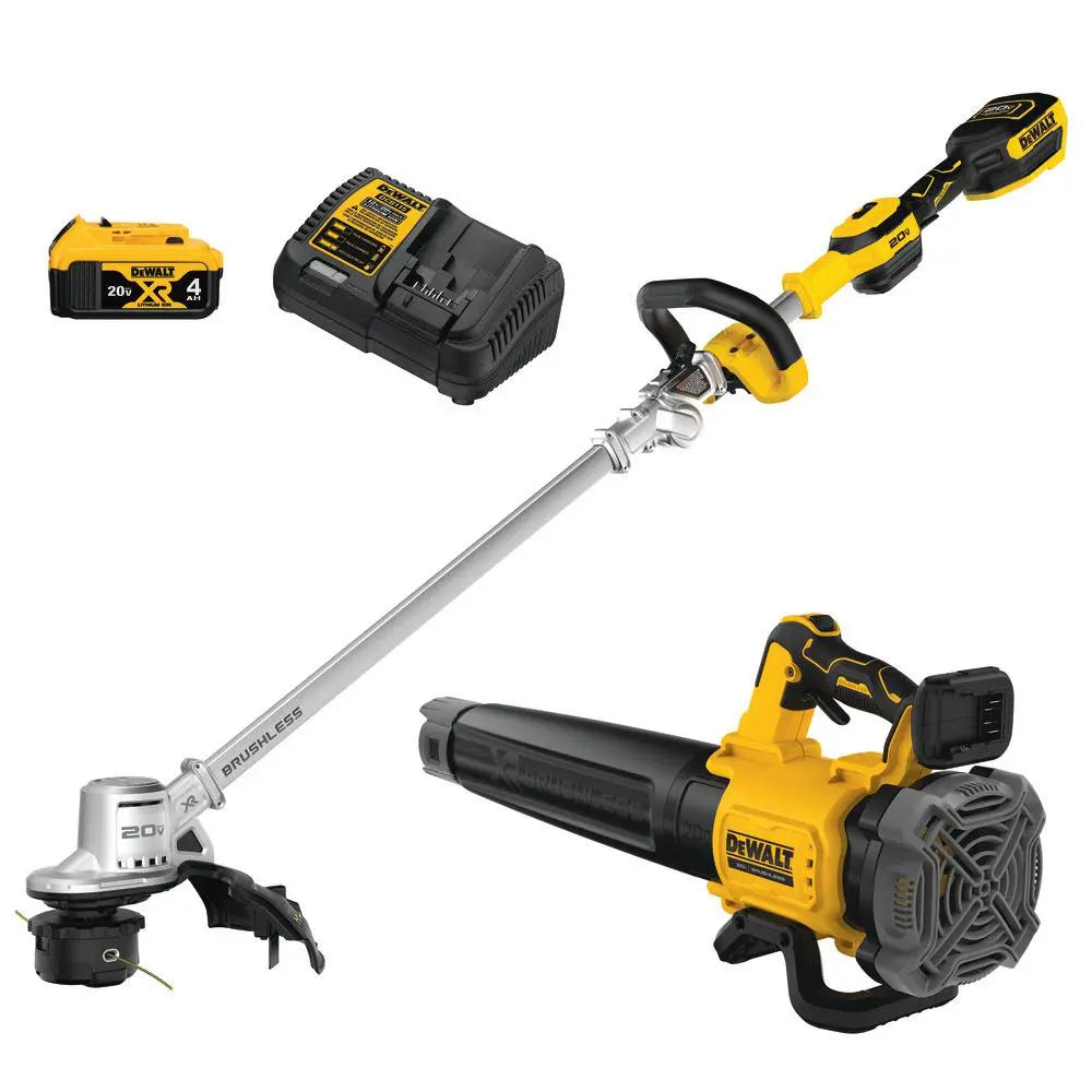 Open Box - DEWALT 20-Volt MAX Cordless Lithium-Ion String Trimmer/Blower Combo Kit (2-Tool) with Battery and Charger DEWALT