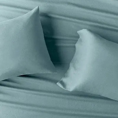 Casaluna 100% Washed Linen Solid Sheet Set - 4-Piece Plain Weave Bedding CasalunaBullseye Deals