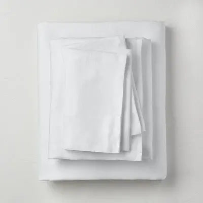 Casaluna 100% Washed Linen Solid Sheet Set - 4-Piece Plain Weave Bedding CasalunaBullseye Deals