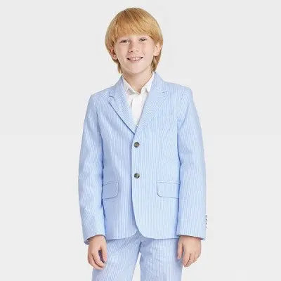 Cat & Jack Boys' Seersucker Striped Suit Jacket - Classic Fit Cotton Button-Down Cat & JackBullseye Deals