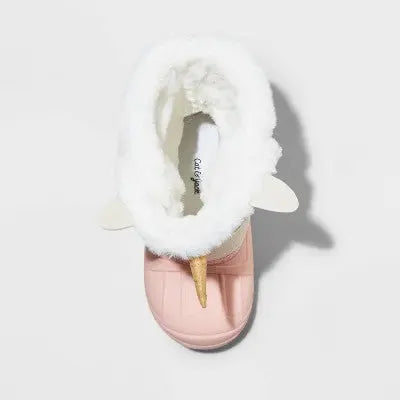 Cat & Jack Toddler Faux Fur Hook-And-Loop Mid Calf Winter Boots Waterproof Cat & JackBullseye Deals