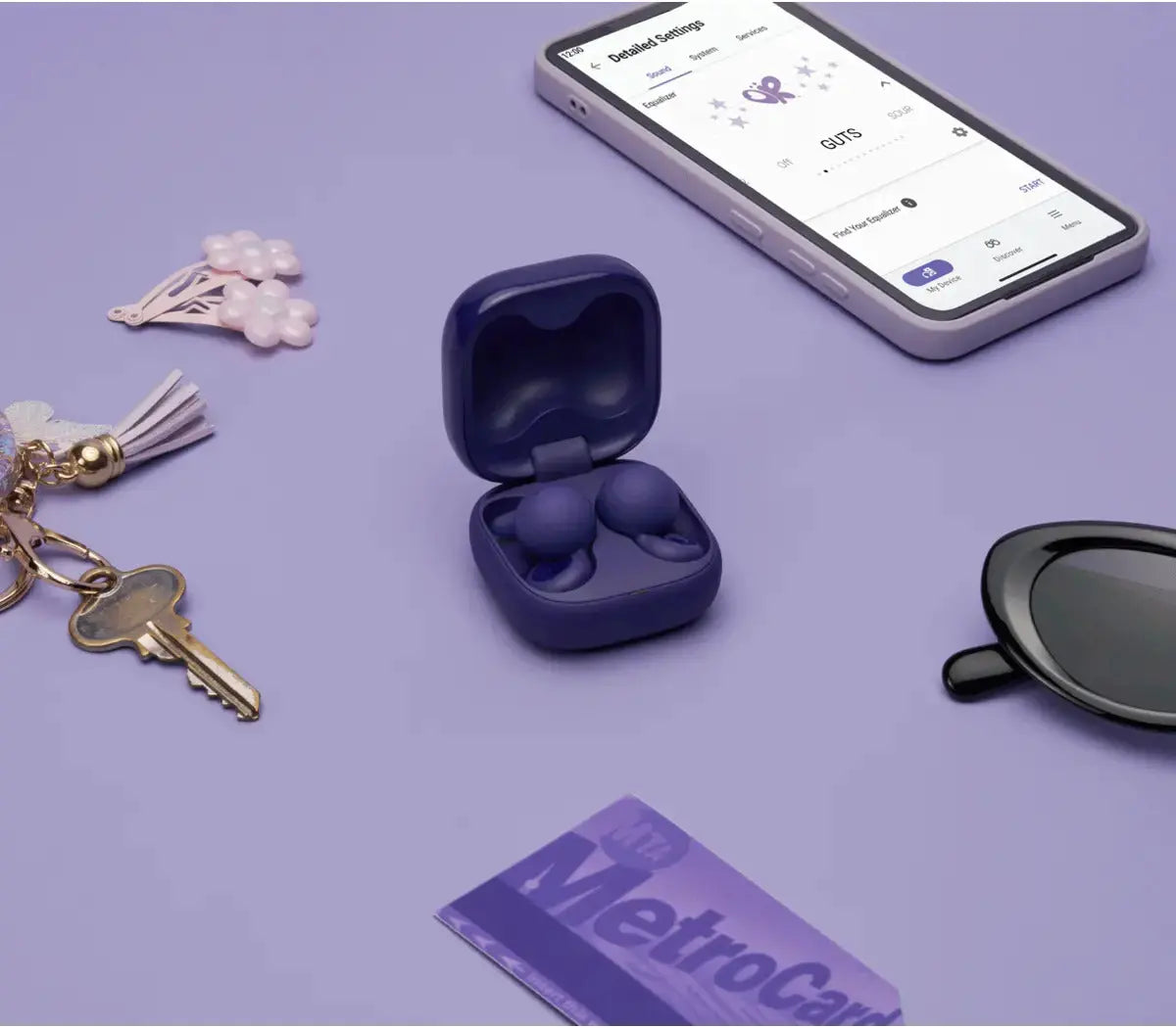 Certified Refurbished - LinkBuds Open Truly Wireless Earbuds | Violet - Free Case Cover SonyBullseye Deals