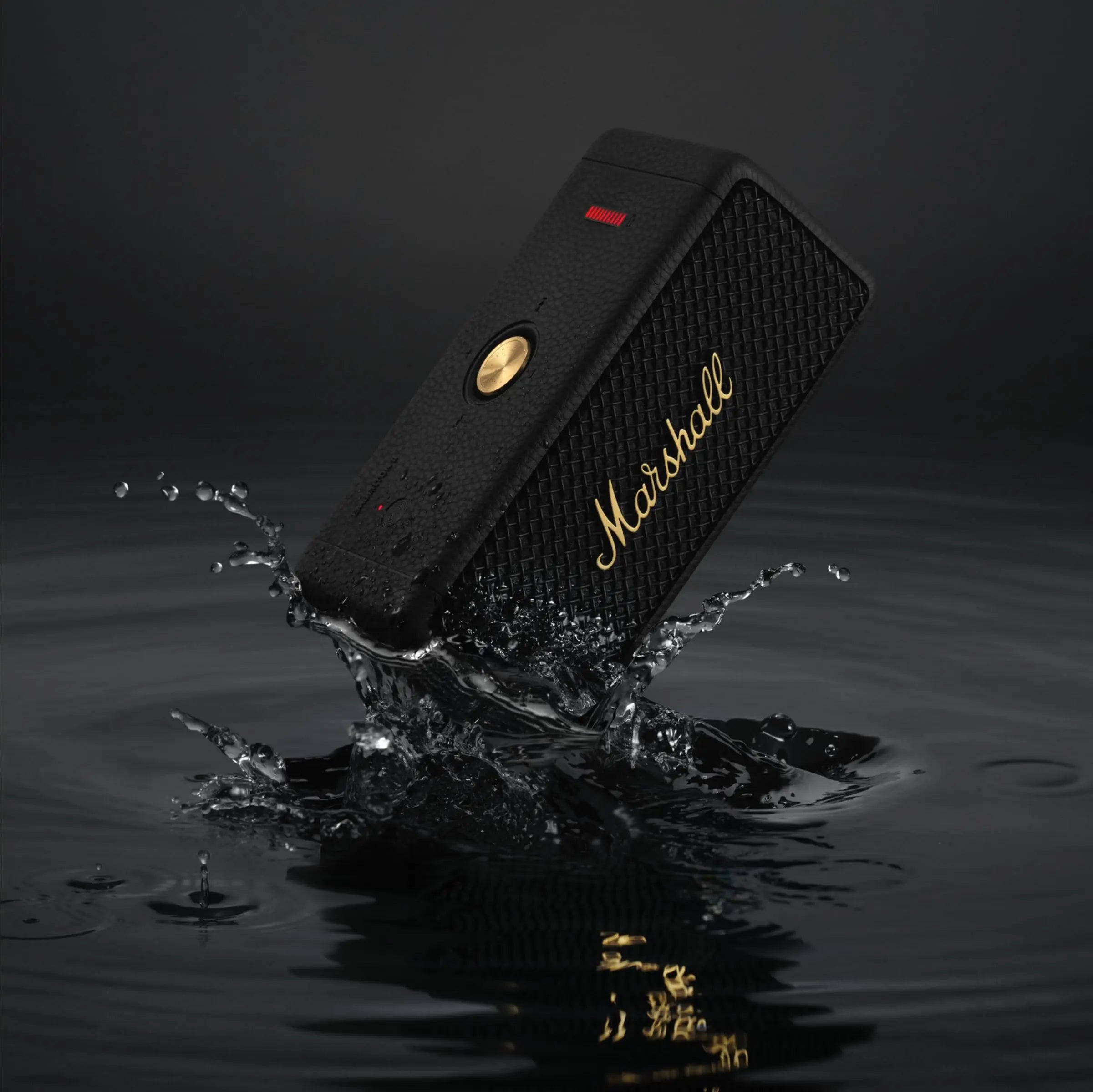 Certified Refurbished - Marshall - Emberton II BT Portable Speaker - Black & Brass MarshallBullseye Deals
