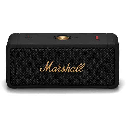 Certified Refurbished - Marshall - Emberton Portable Bluetooth Speaker - Black & Brass MarshallBullseye Deals