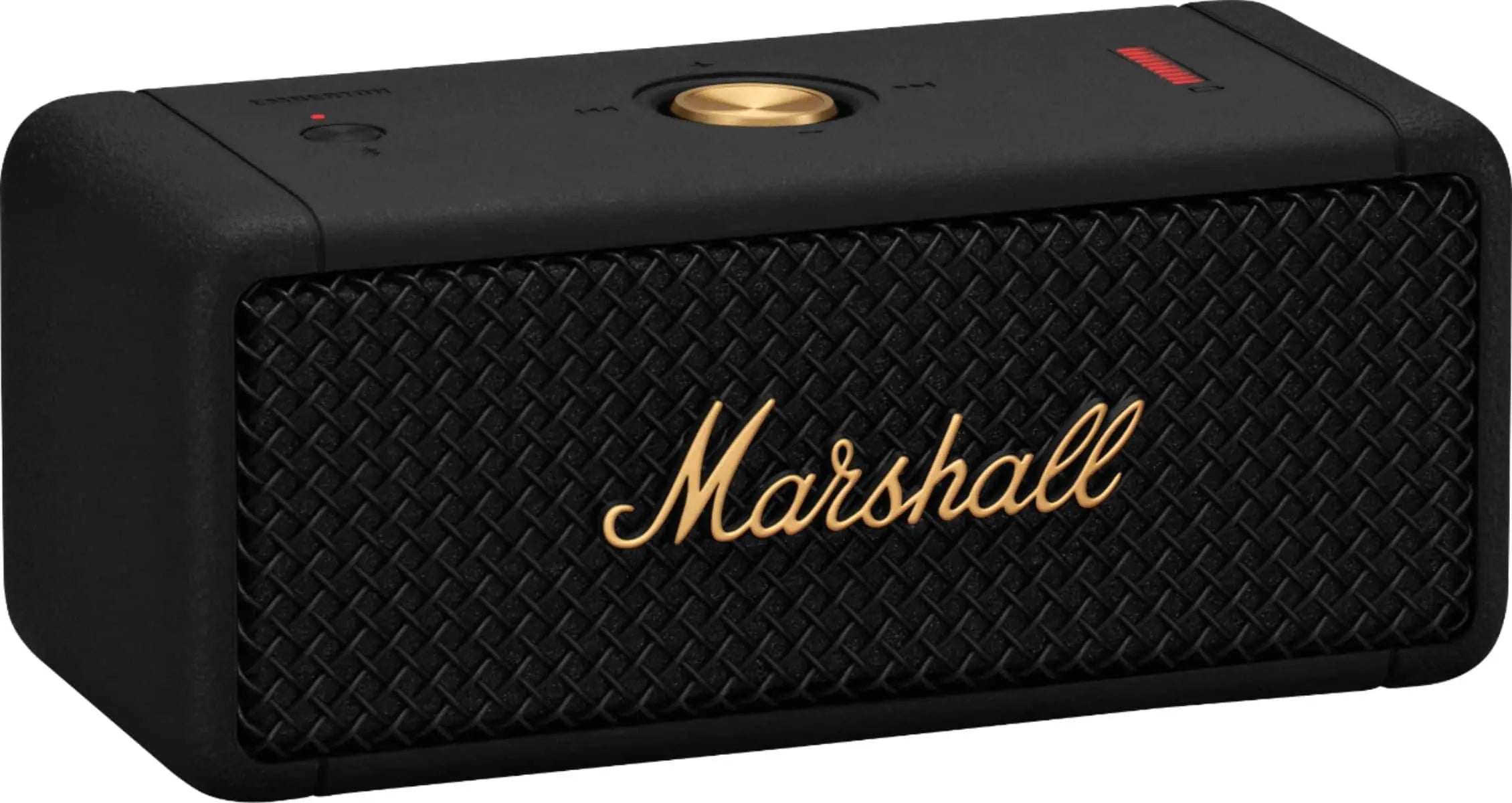 Certified Refurbished - Marshall - Emberton Portable Bluetooth Speaker - Black & Brass MarshallBullseye Deals