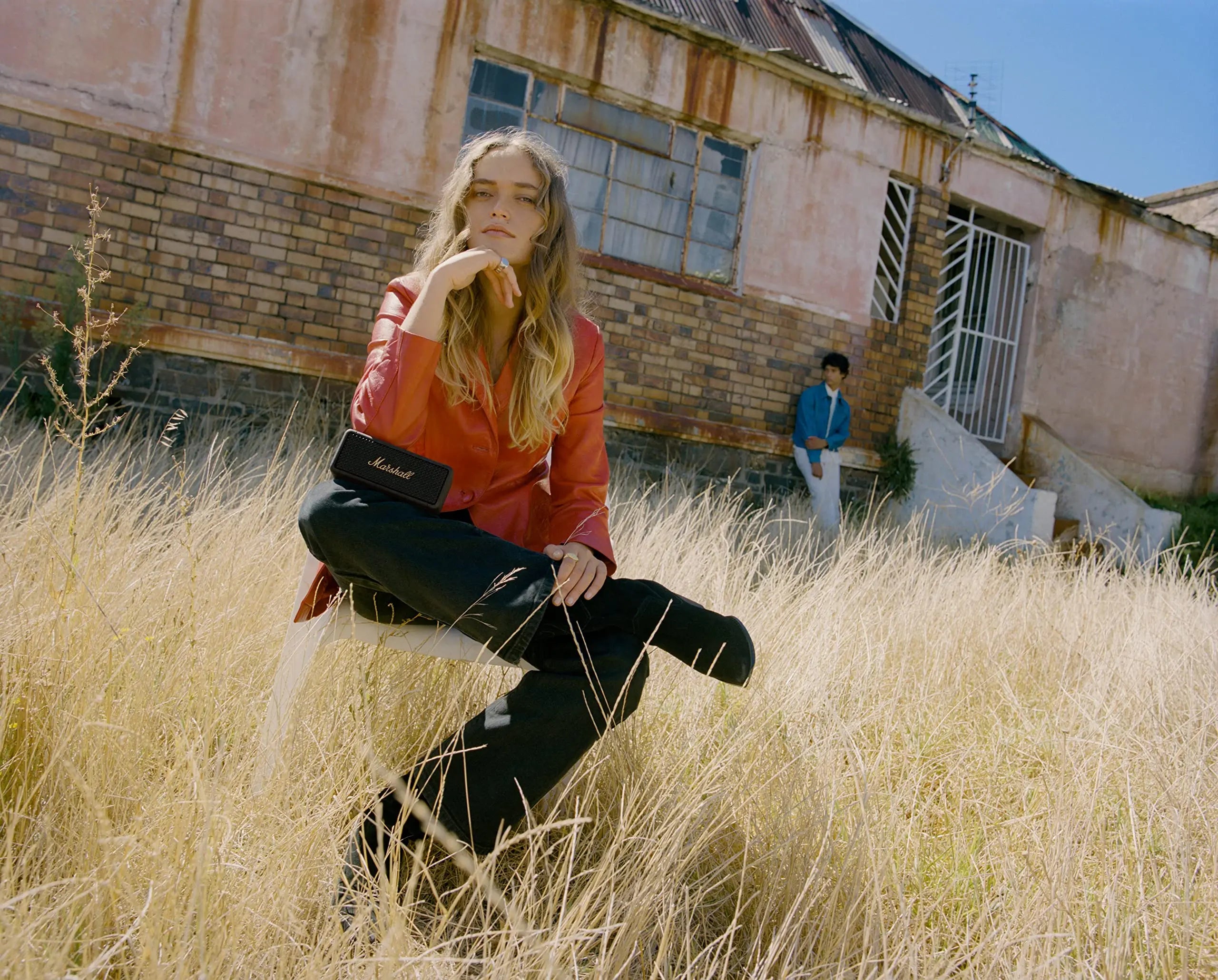 Certified Refurbished - Marshall - Emberton Portable Bluetooth Speaker - Black & Brass MarshallBullseye Deals