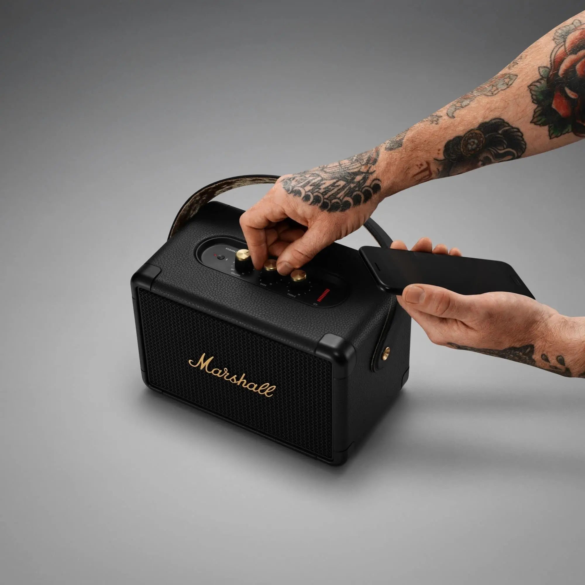 Certified Refurbished - Marshall Kilburn II Portable Bluetooth Speaker, Black and Brass MarshallBullseye Deals