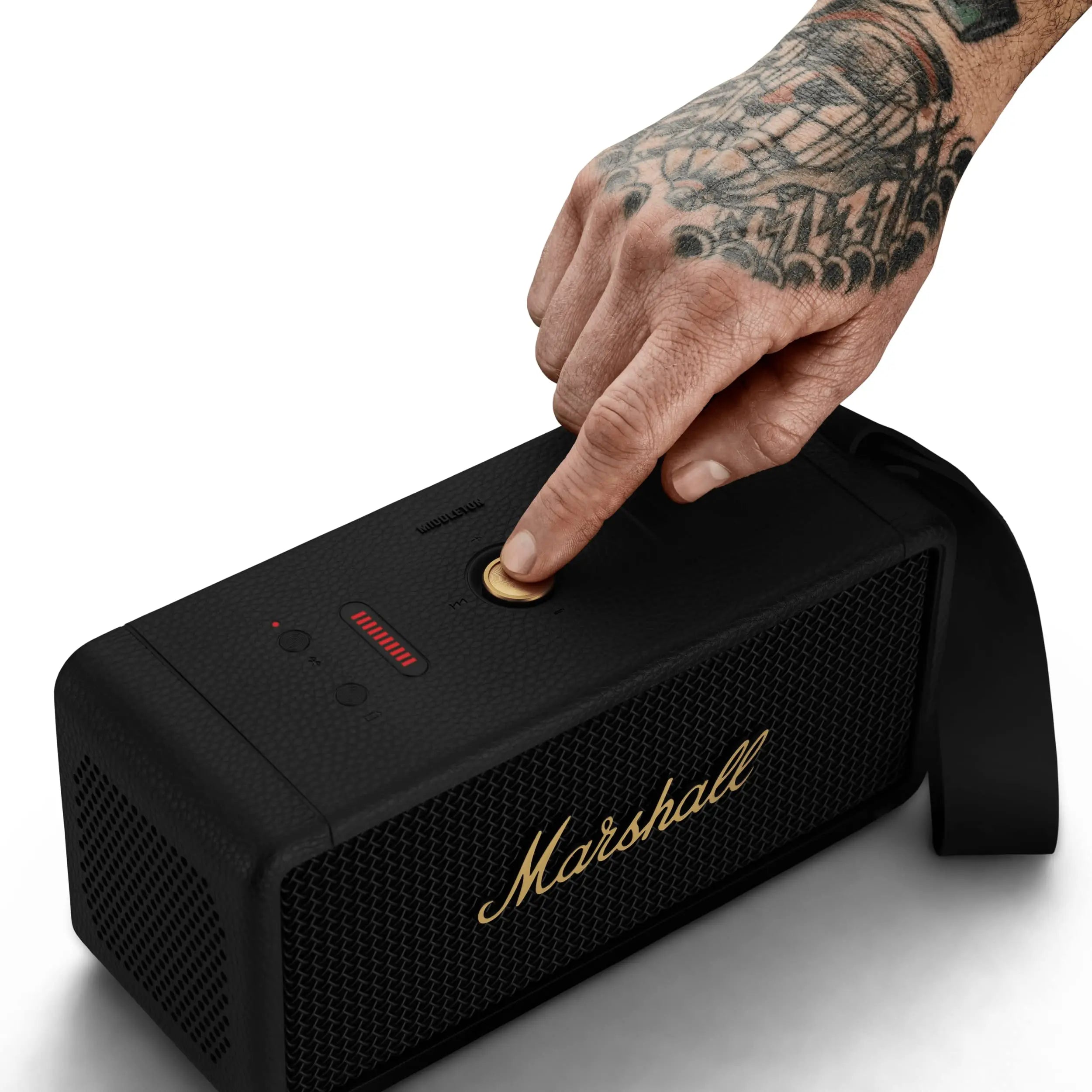 Certified Refurbished - Marshall - MIDDLETON BLUETOOTH PORTABLE SPEAKER - BLACK AND BRASS MarshallBullseye Deals
