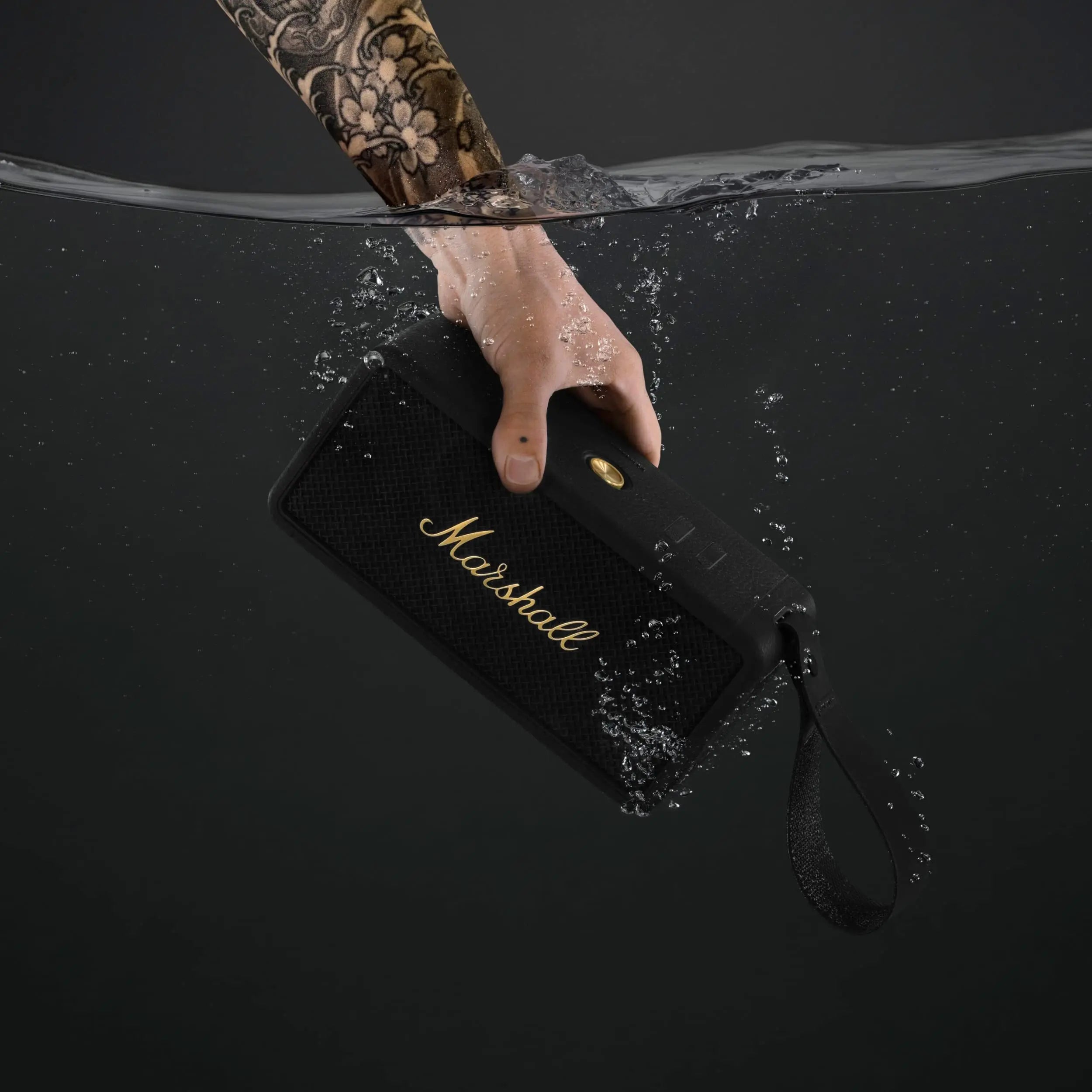 Certified Refurbished - Marshall - MIDDLETON BLUETOOTH PORTABLE SPEAKER - BLACK AND BRASS MarshallBullseye Deals