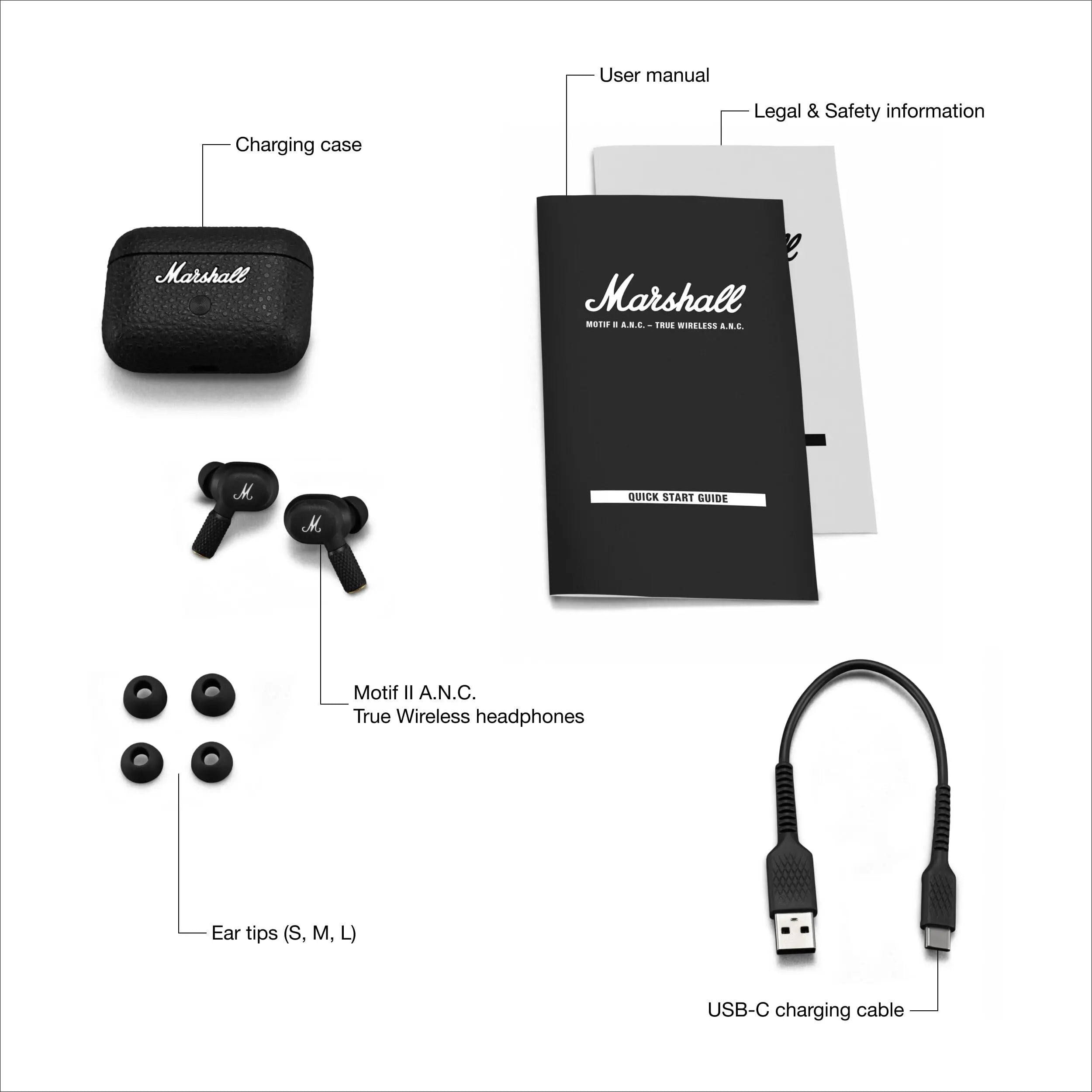 Certified Refurbished - Marshall MOTIF 1. ANC NOISE CANCELLING EAR BUDS MarshallBullseye Deals