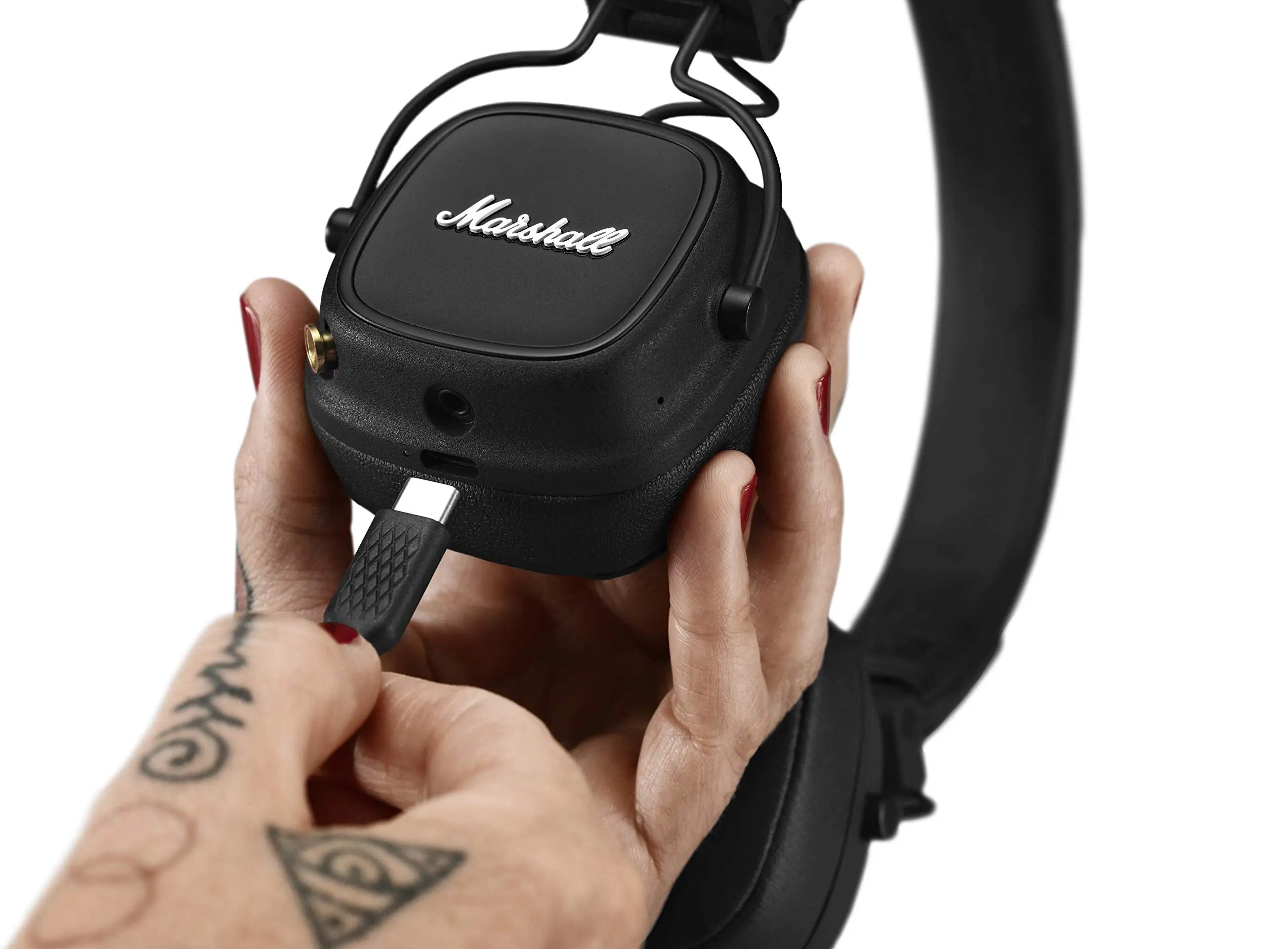 Certified Refurbished - Marshall - Major IV Bluetooth  Headphone with wireless charging - Black MarshallBullseye Deals