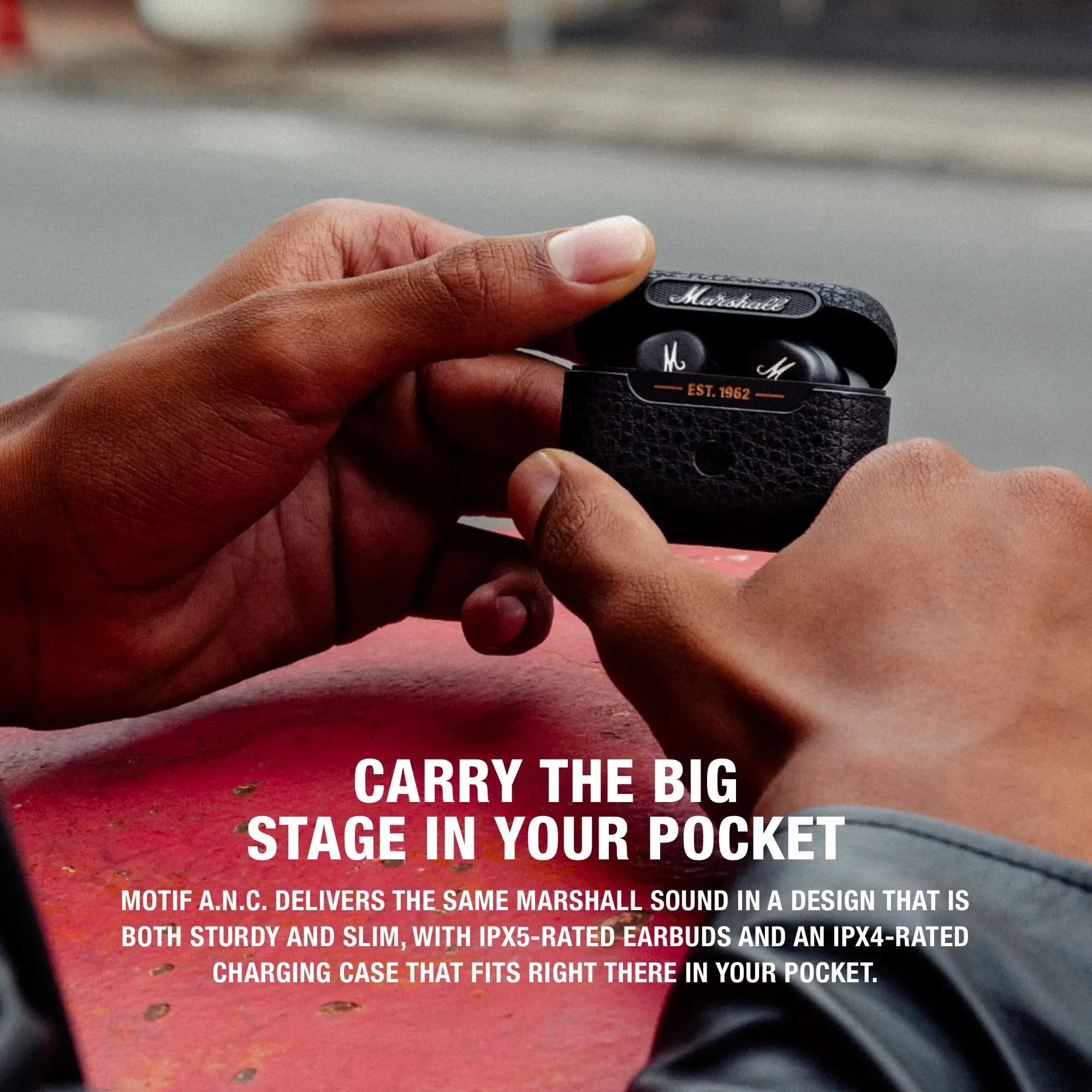 Certified Refurbished - Marshall - Marhsall Motif A.N.C. Truewireless Headphone - Black MarshallBullseye Deals