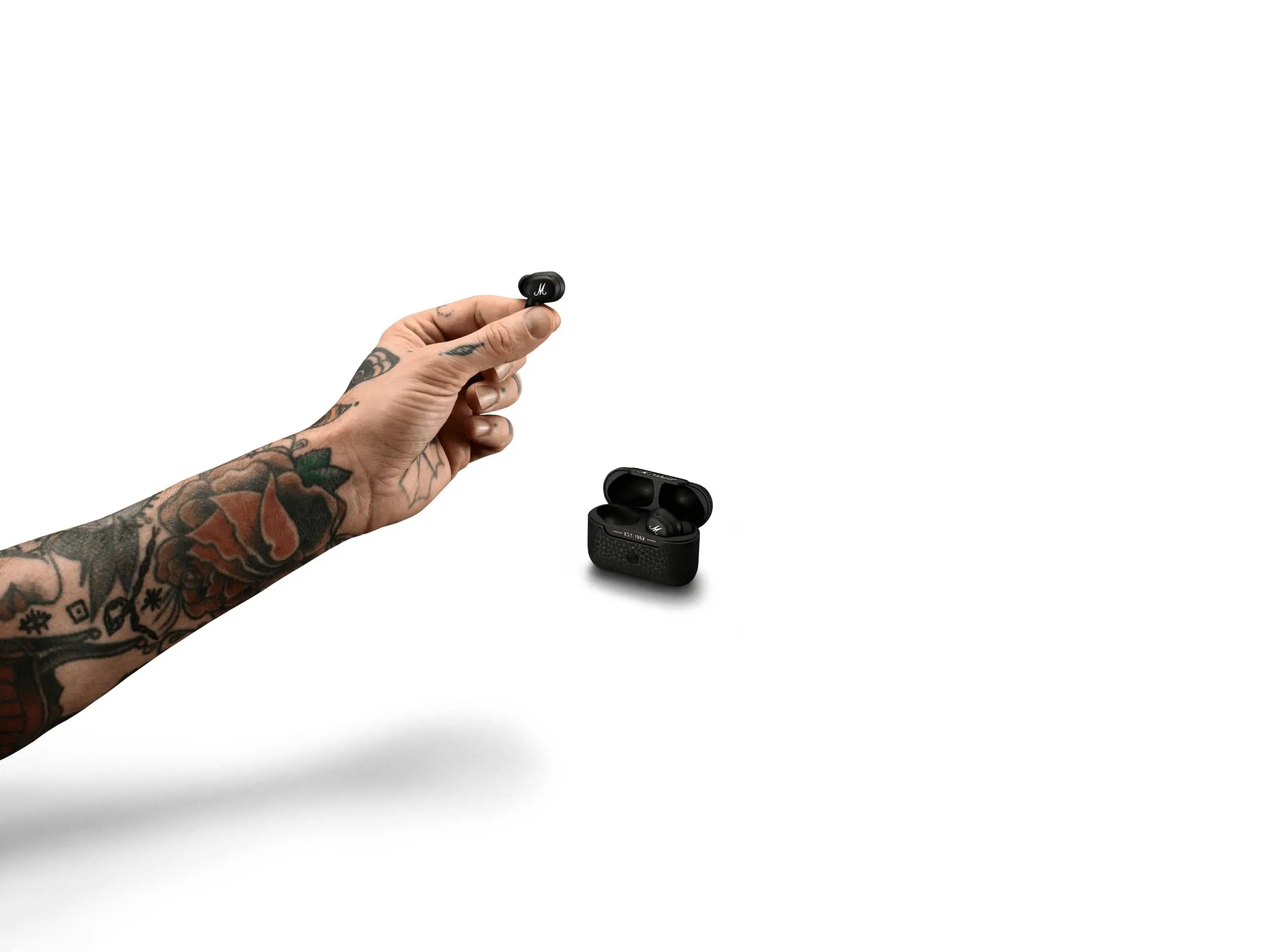 Certified Refurbished - Marshall - Marhsall Motif A.N.C. Truewireless Headphone - Black MarshallBullseye Deals