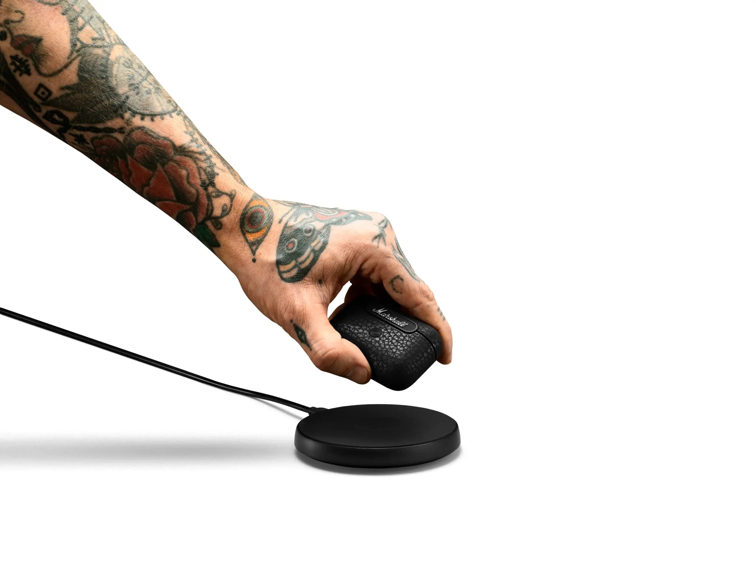 Certified Refurbished - Marshall - Marhsall Motif A.N.C. Truewireless Headphone - Black MarshallBullseye Deals