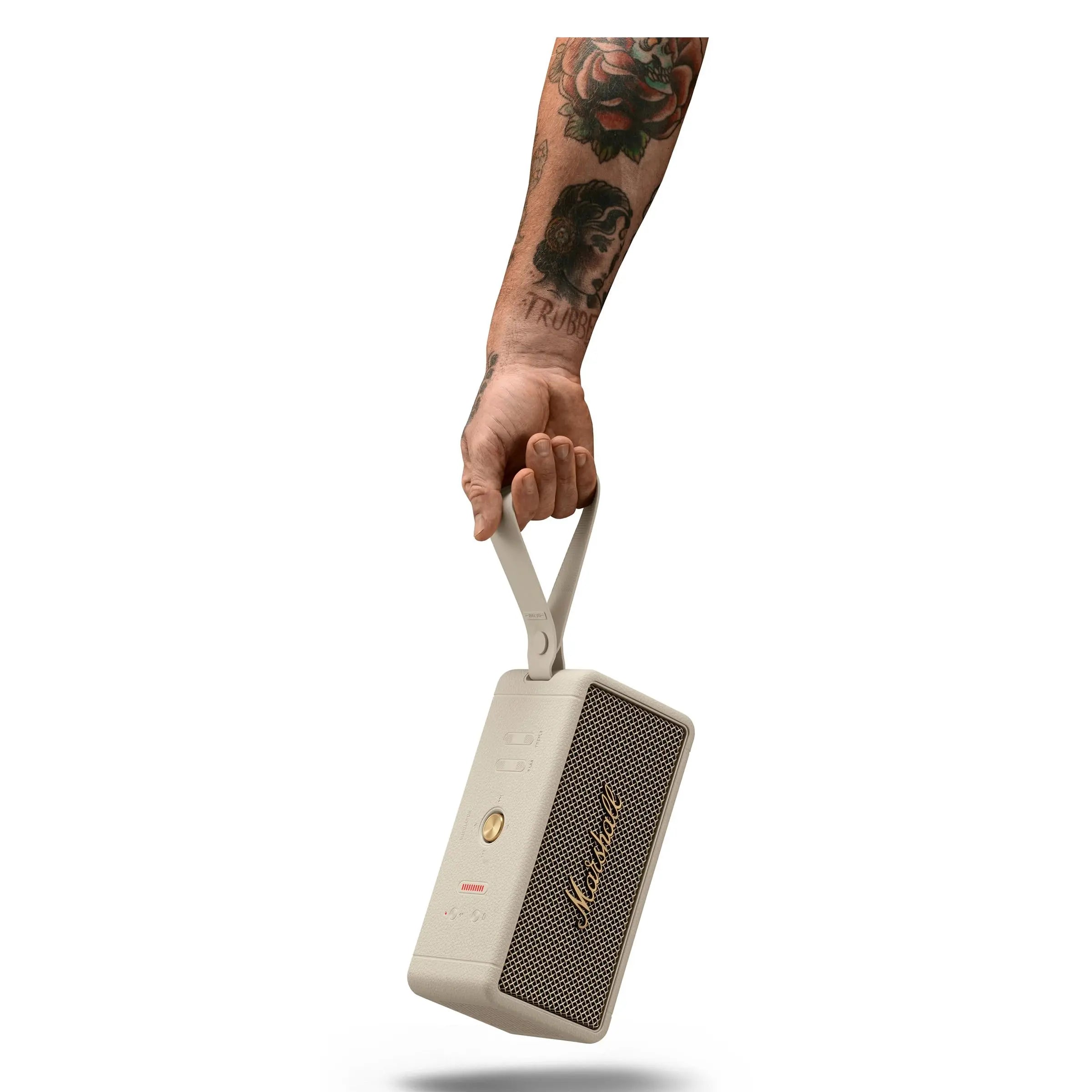 Certified Refurbished - Marshall Middleton Portable Bluetooth Speaker - Cream MarshallBullseye Deals