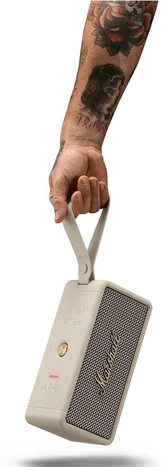 Certified Refurbished - Marshall Middleton Portable Bluetooth Speaker - Cream MarshallBullseye Deals