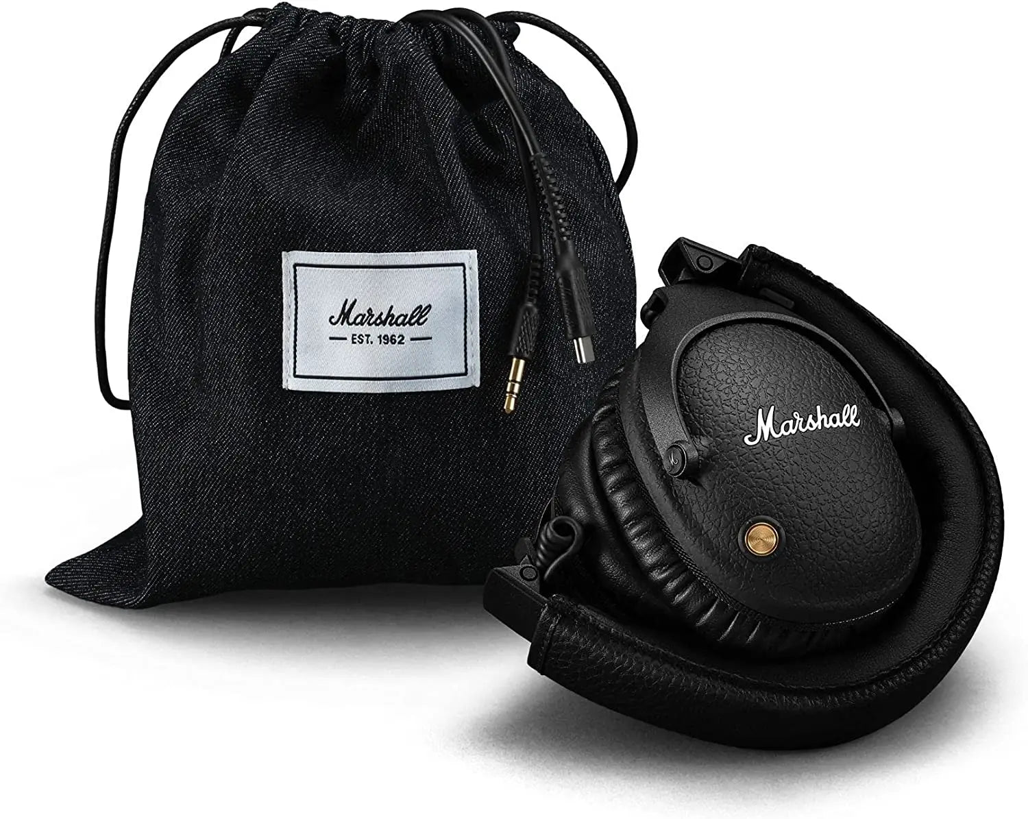 Certified Refurbished - Marshall Monitor II Active Noise Canceling Over-Ear Bluetooth Headphone, Black - Secondipity