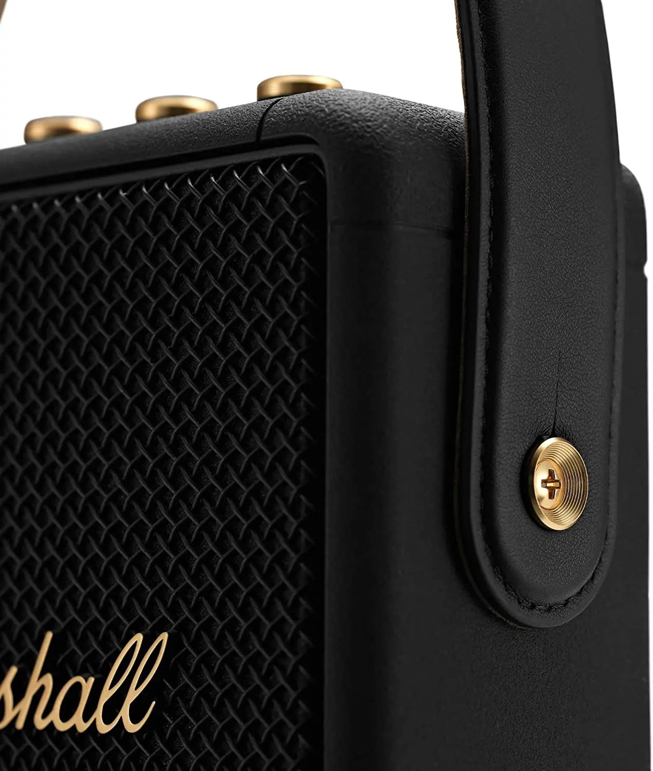 Certified Refurbished - Marshall Stockwell II Portable Bluetooth Speaker - Black and Brass MarshallBullseye Deals