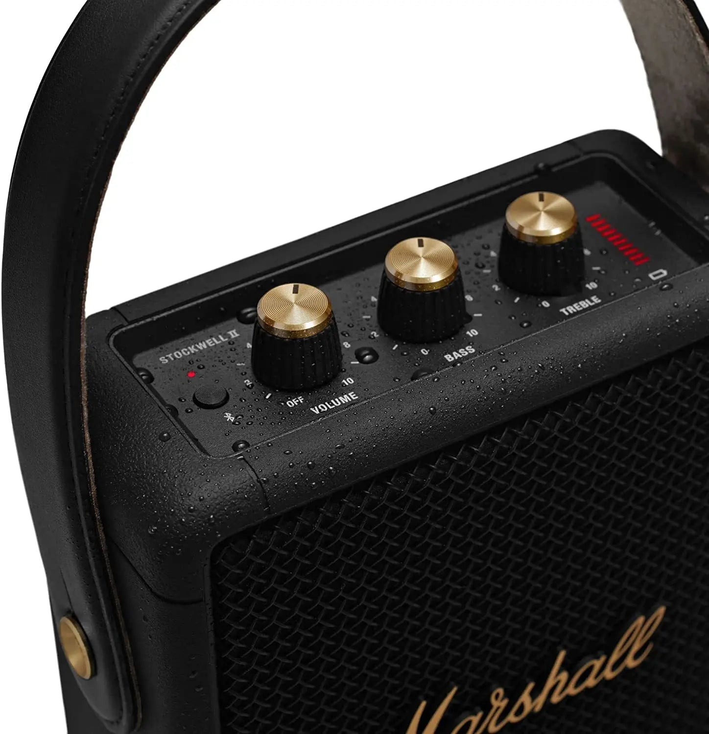 Certified Refurbished - Marshall Stockwell II Portable Bluetooth Speaker - Black and Brass MarshallBullseye Deals