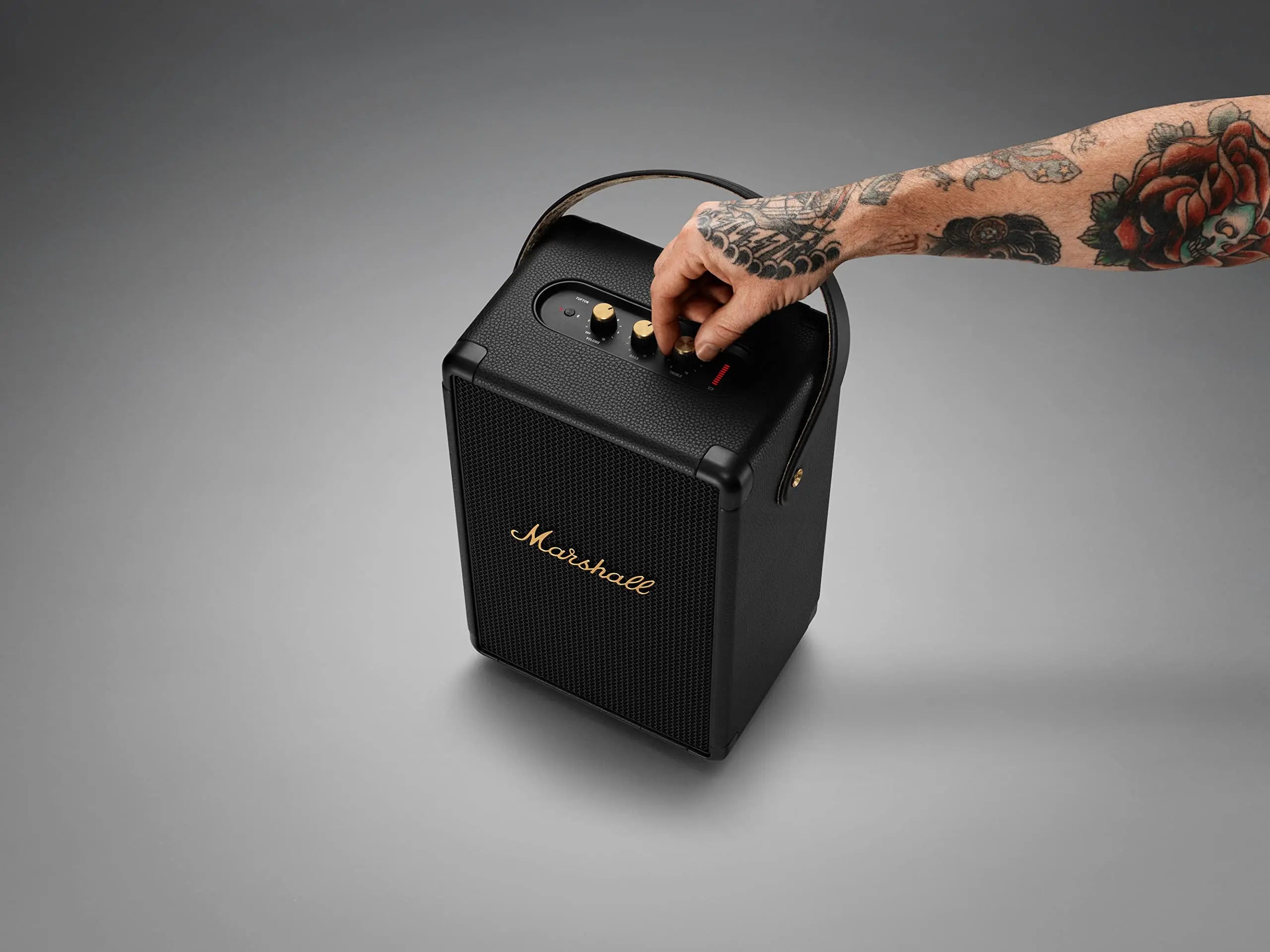 Certified Refurbished - Marshall Tufton Bluetooth Speaker, Black & Brass MarshallBullseye Deals