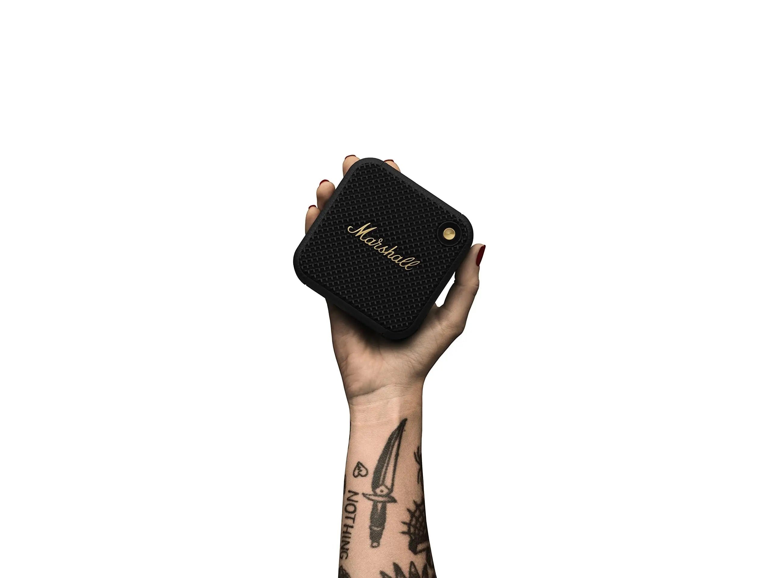 Certified Refurbished - Marshall - Willen BT Portable Speaker - Black & Brass MarshallBullseye Deals