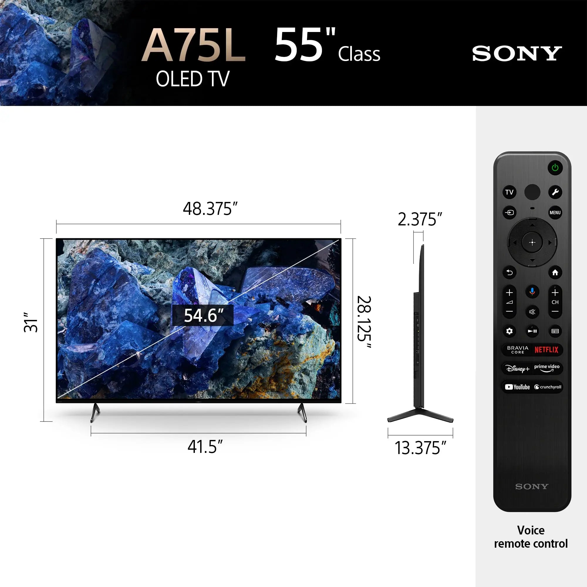 Certified Refurbished - Sony - 55" class BRAVIA XR A75L OLED 4K UHD Smart Google TV SonyBullseye Deals