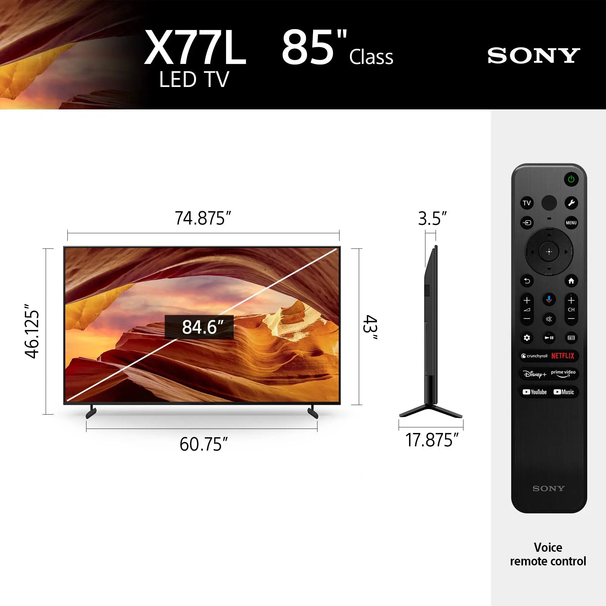 Certified Refurbished - Sony 85 Inch 4K Ultra HD TV X77L Series: LED Smart Google TV KD85X77L SonyBullseye Deals