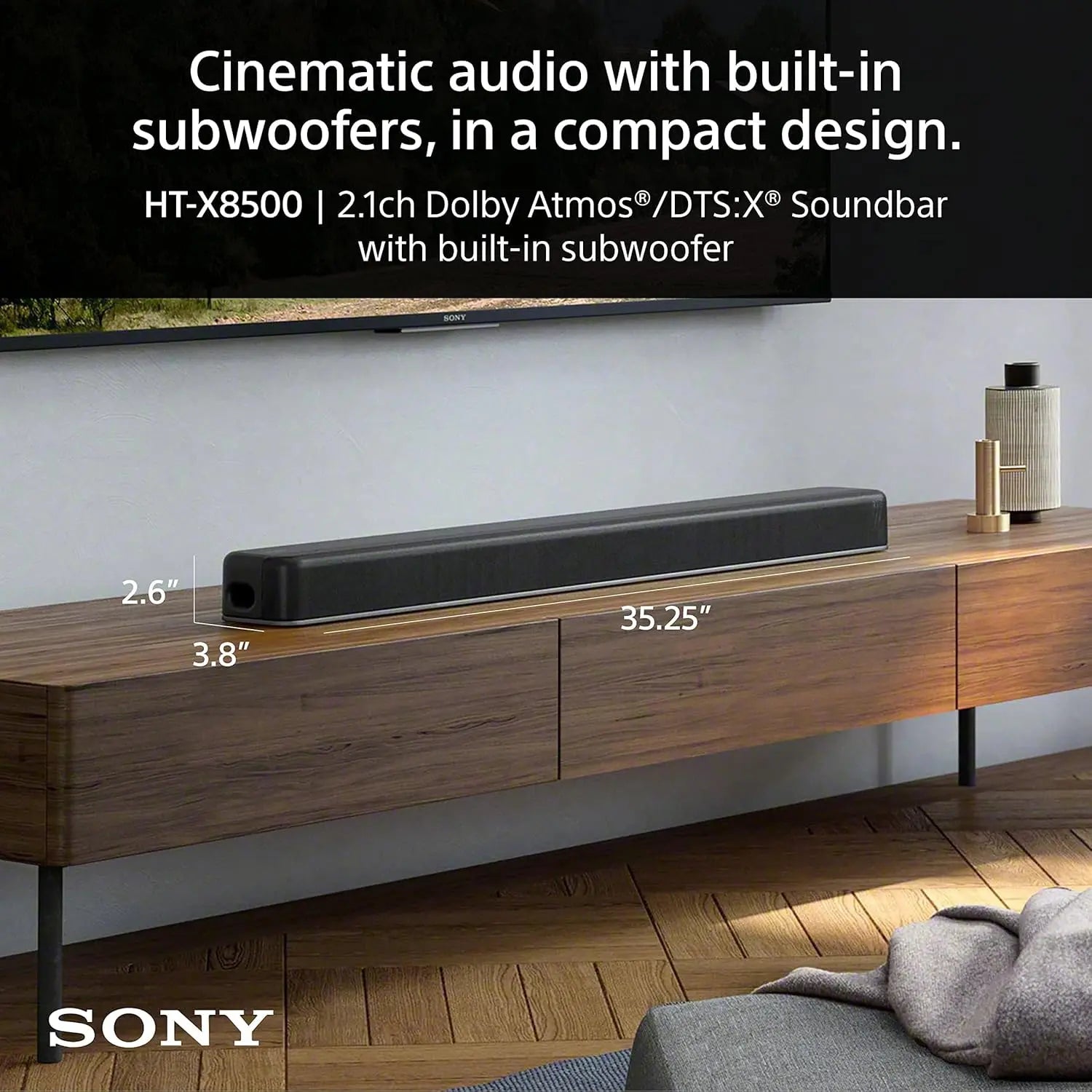 Certified Refurbished - Sony HT-X8500 2.1ch Dolby Atmos/DTS:X Soundbar with built-in subwoofer SonyBullseye Deals