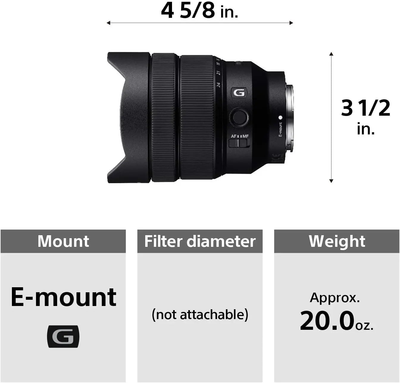 Certified Refurbished - Sony SEL1224G FE 12-24mm F4 G Ultra Wide-angle Zoom Lens SonyBullseye Deals