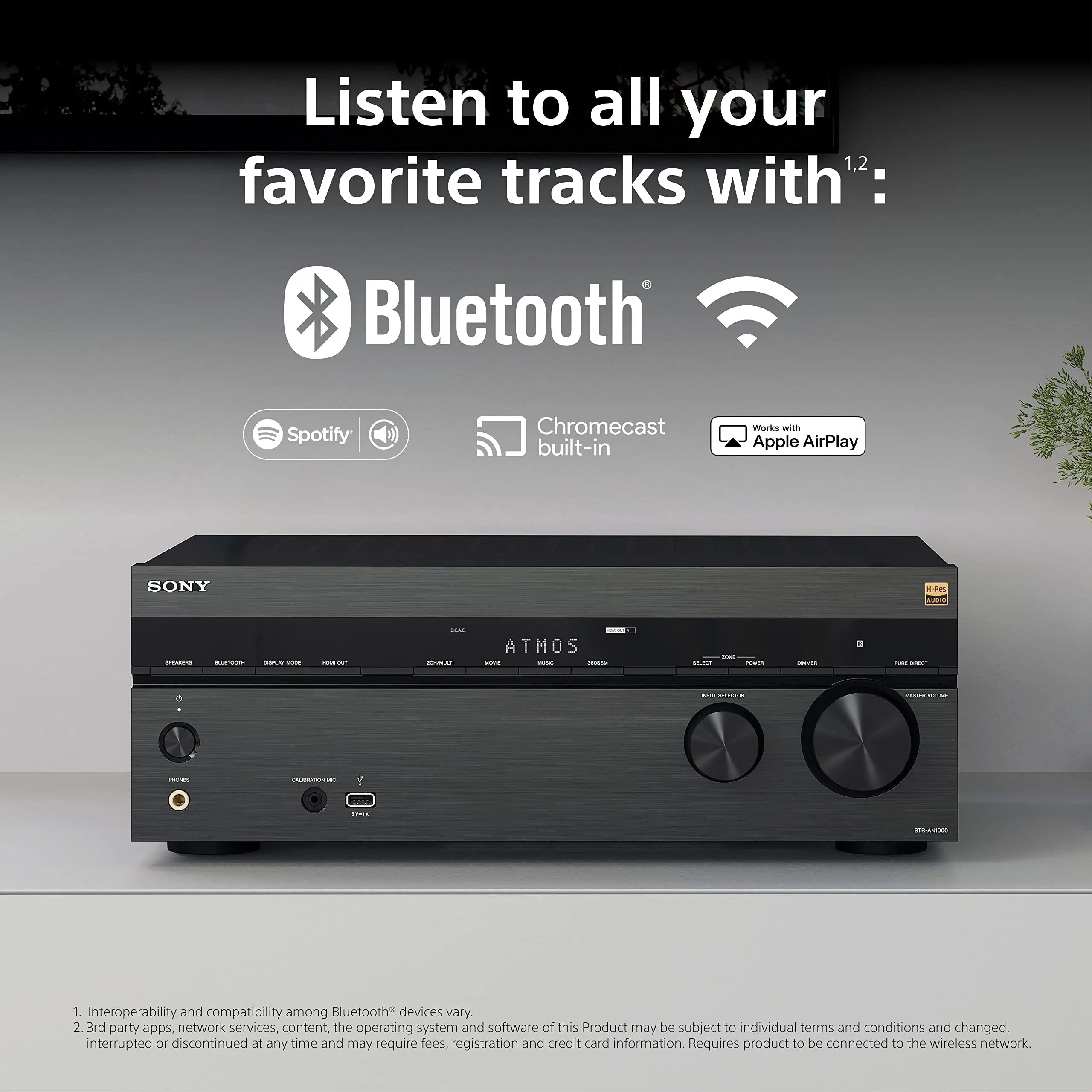 Certified Refurbished - Sony STR-AN1000 7.2 CH Surround Sound Home Theater 8K A/V Receiver SonyBullseye Deals