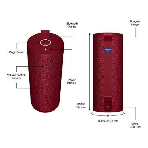 Certified Refurbished - Ultimate Ears - BOOM 3 Wireless Bluetooth Speaker - Sunset Red - 984-001352 Ultimate EarsBullseye Deals