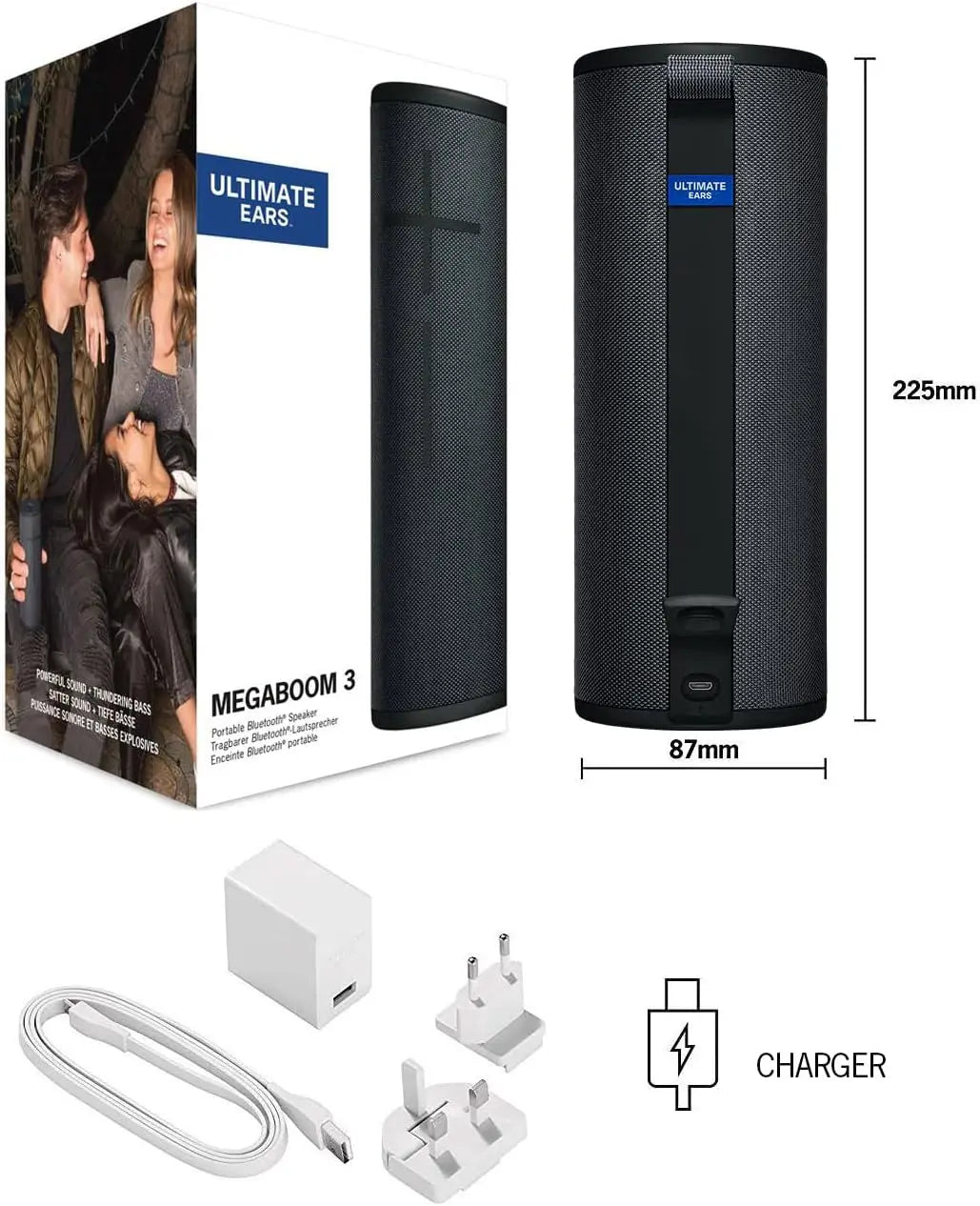 Certified Refurbished - Ultimate Ears MEGABOOM 3 Wireless Bluetooth Speaker - NIGHT BLACK Ultimate EarsBullseye Deals