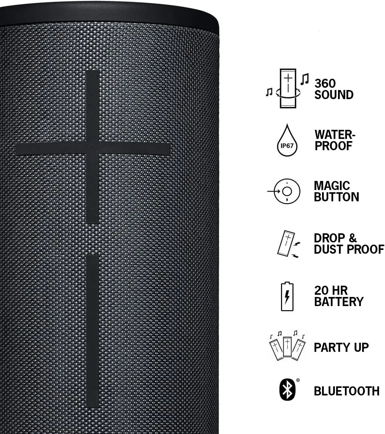 Certified Refurbished - Ultimate Ears MEGABOOM 3 Wireless Bluetooth Speaker - NIGHT BLACK Ultimate EarsBullseye Deals