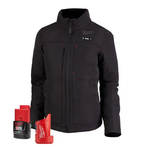 Open Box -  Milwaukee Tool Women's Medium M12 12V Li-Ion Cordless AXIS Black Heated Quilted Jacket Kit (1) 2Ah Battery/Charger - Secondipity