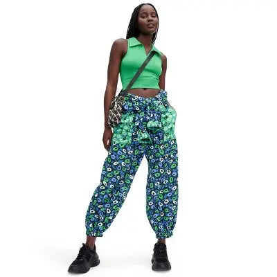 DVF Women's Jazz Dot Green Nylon Sports Jumpsuit, Long Sleeve, Ankle Length Diane von Furstenberg for TargetBullseye Deals