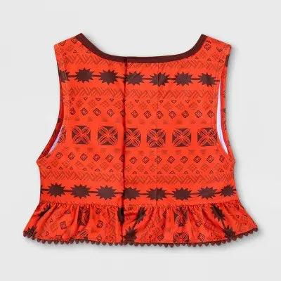 Disney Moana Kids Girls Cosplay Swim Sets 3-Piece Swimsuit UPF 50+ UV Protection MoanaBullseye Deals