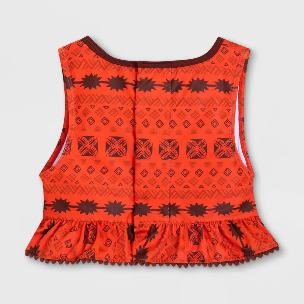 Disney Moana Kids Girls Cosplay Swim Sets 3-Piece Swimsuit UPF 50+ UV Protection MoanaBullseye Deals