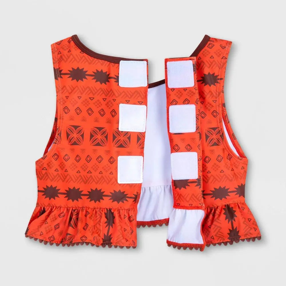 Disney Moana Kids Girls Cosplay Swim Sets 3-Piece Swimsuit UPF 50+ UV Protection MoanaBullseye Deals