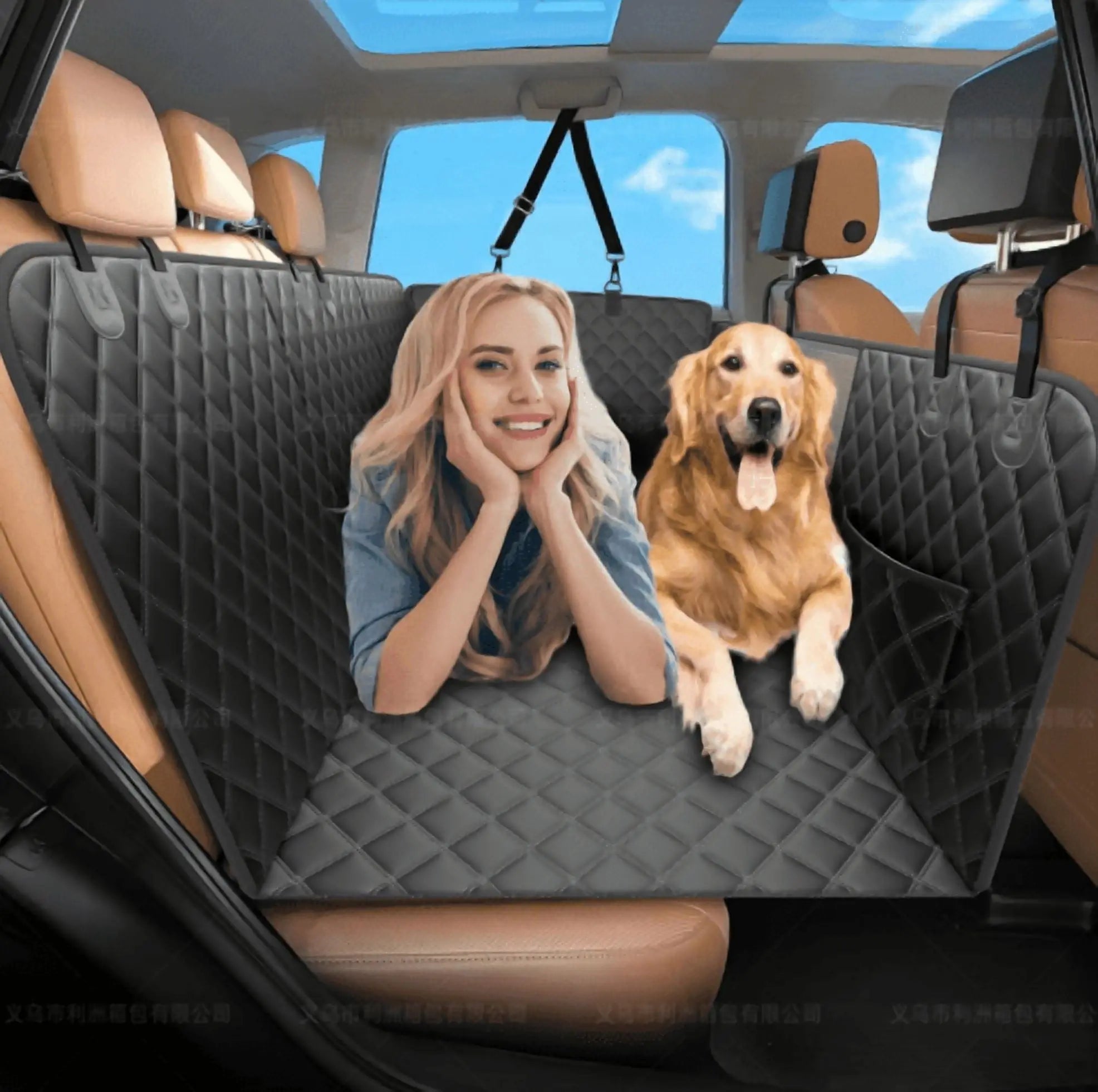 Dog Car Seat Cover for Back Seat with Hard Bottom Pet Back Seat Extender FurggisBullseye Deals