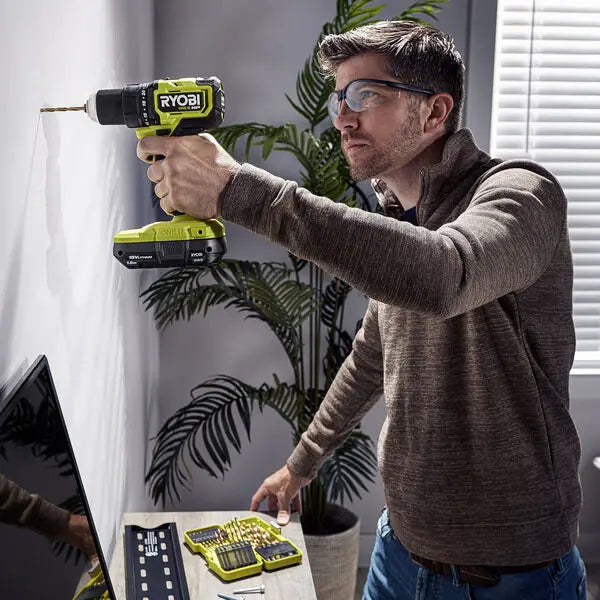 Open Box -  RYOBI ONE+ HP 18V Brushless Cordless Compact 1/2 in. Drill/Driver Kit with (2) 1.5 Ah Batteries, Charger and Bag RYOBIBullseye Deals