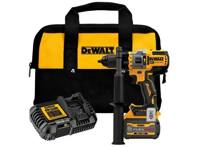 Open Box - DEWALT 20-Volt MAX Cordless Brushless 1/2 in. Hammer Drill/Driver with FLEXVOLT ADVANTAGE with (1) FLEXVOLT 6.0Ah Battery DEWALTBullseye Deals