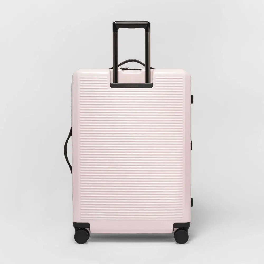 Expandable Large Checked Hardside Suitcase Spinner Hard Shell Luggage Open StoryBullseye Deals