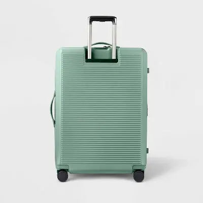 Expandable Large Checked Hardside Suitcase Spinner Hard Shell Luggage Open StoryBullseye Deals