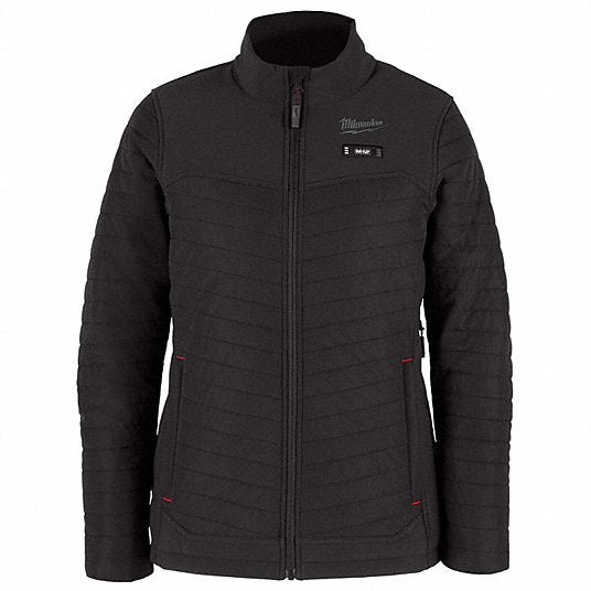 Open Box -  Women's Small M12 12-Volt Lithium-Ion Cordless AXIS Black Heated Quilted Jacket Kit with (1) 3.0 Ah Battery and Charger
