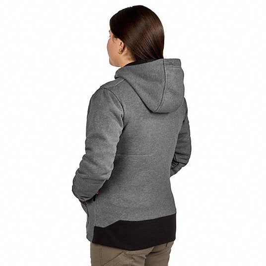 Open Box -  Women's Small M12 12-Volt Lithium-Ion Cordless Gray Heated Jacket Hoodie Kit