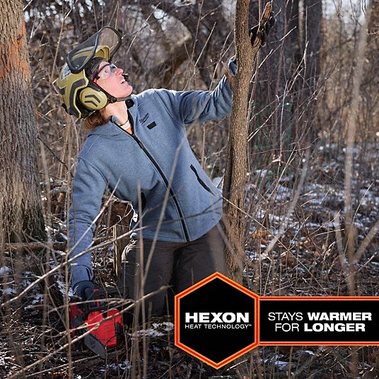 Open Box -  Women's Small M12 12-Volt Lithium-Ion Cordless Gray Heated Jacket Hoodie Kit