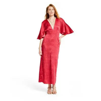 Fe Noel Women's Short Flutter Sleeve Maxi Dress Fe Noel x TargetBullseye Deals