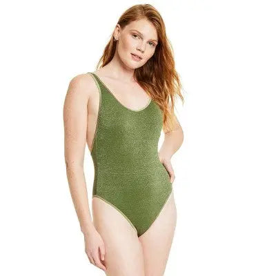 Fe Noel x Target Women's Metallic High-Leg Cheeky One Piece Swimsuit - Secondipity