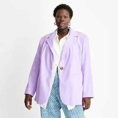 Future Collective Gabriella Women's Plus Oversized Blazer Jacket Casual Future Collective with GabriellaBullseye Deals
